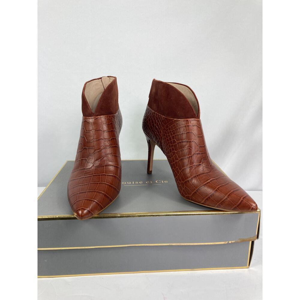Louise Et Cie Sana Croc Embossed Heel Boots Size 8.5